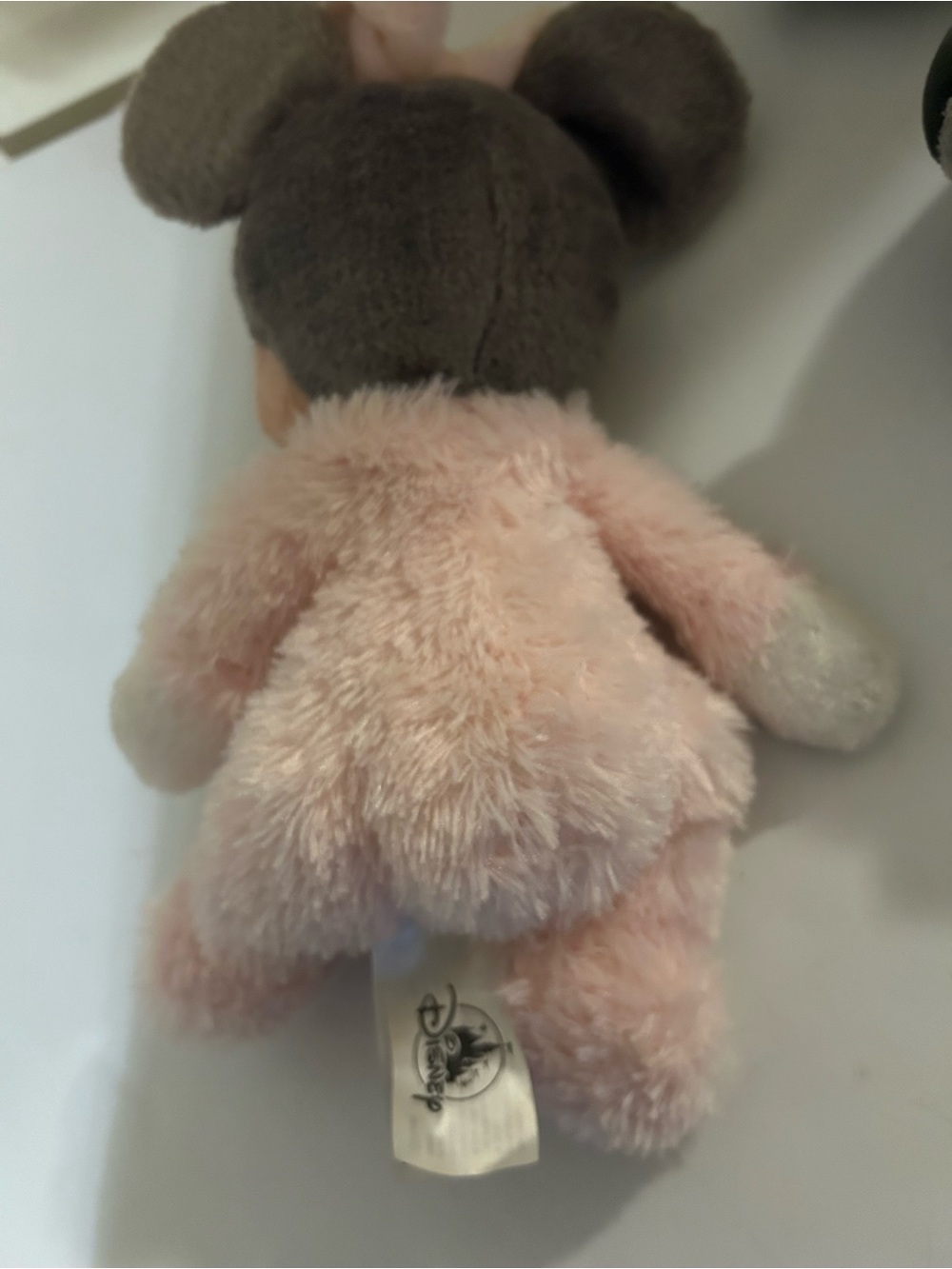 Disney Parks 9 Baby Minnie Mouse Pink Pastel Plush Rattle Chimes Lovey Soft - Picture 2 of 2